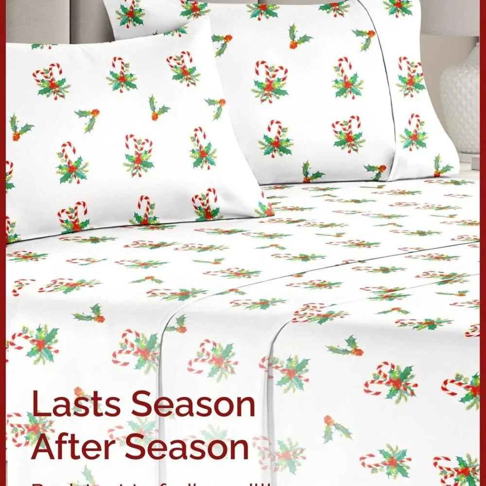 CGK LINENS QUEEN/KING CHRISTMAS SHEET SETS NIP